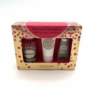 L'OCCITANE 3 pc AMANDE Almond Delights Bath & Body Small Travel Size Set